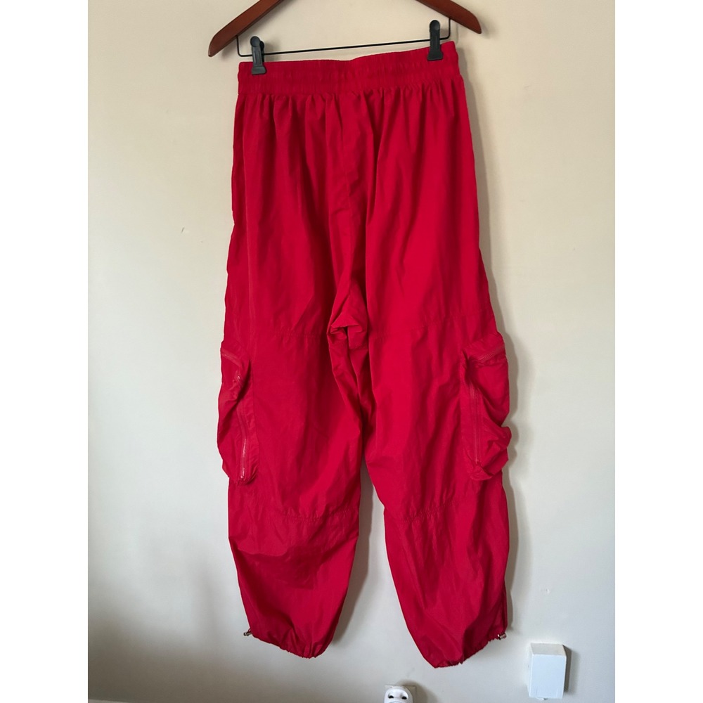 Fashion Nova Womens Red Cargo Jogger Pants Streetwear Baggy Windbreaker 1XL - Picture 3 of 6